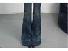 Women's American Spicy Girl Low-Rise Distressed Flare Jeans - Designer Feel, Floor-Length Elastic Fit