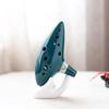 Dark Green 12-Hole Alto C Key Zelda Ocarina with Excellent Intonation and Tone