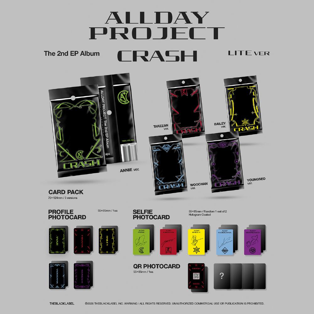 Pre-order ALLDAY PROJECT The 2nd EP Album CRASH LITE Ver. & SHOP POB