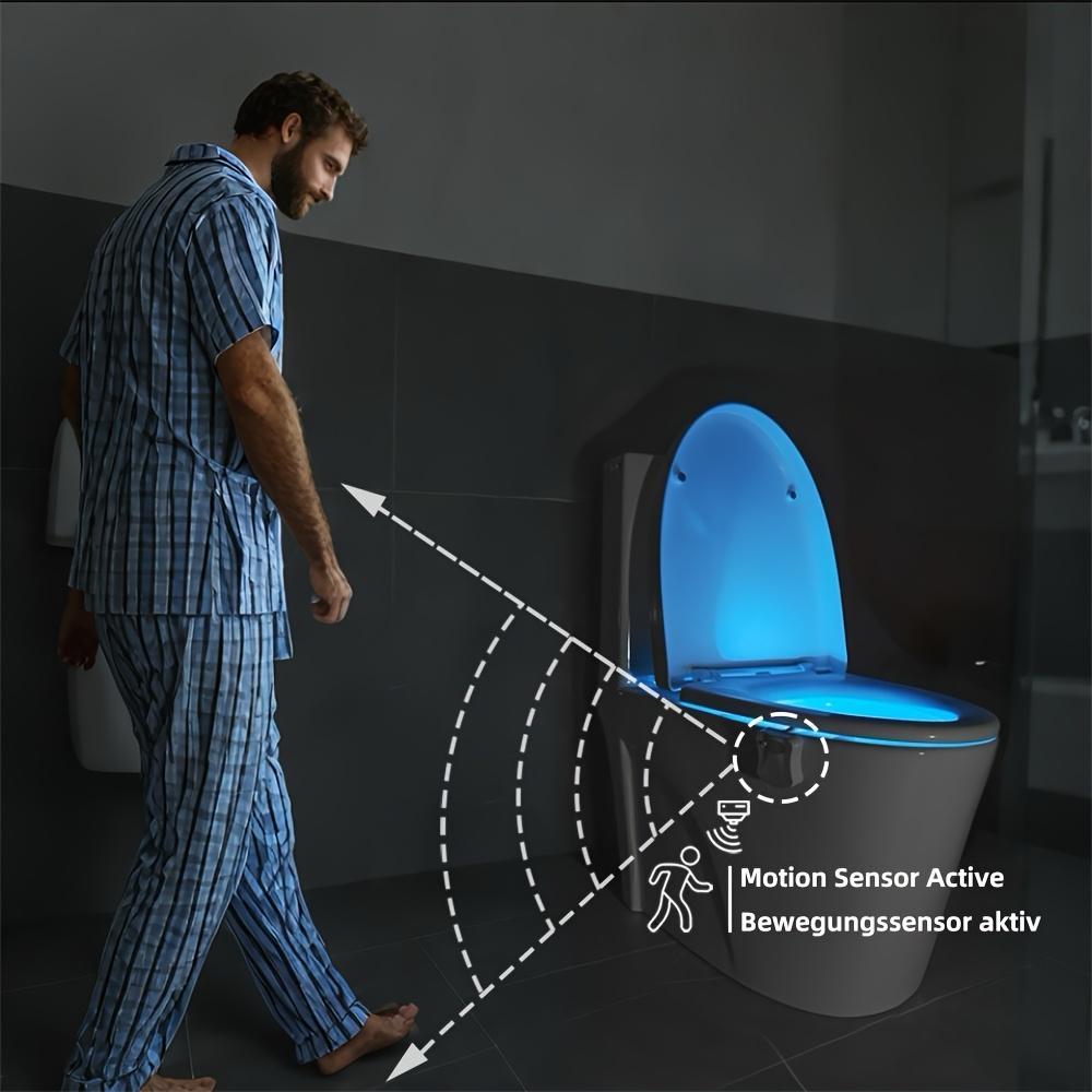 16-color motion-sensor toilet light, built into the toilet bowl, bathroom LED night light, suitable for toilets, Christmas gift.
