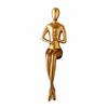 Metal-Finish Abstract Human Statue Minimalist Sculptures Contemporary Figurines