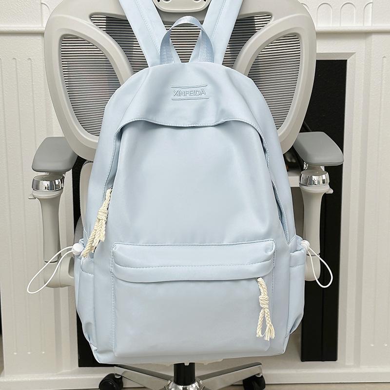 Schoolbag New Japanese Simple College Student Versatile School Bag Junior High School Student Large Capacity Solid Color Leisure Travel Backpack