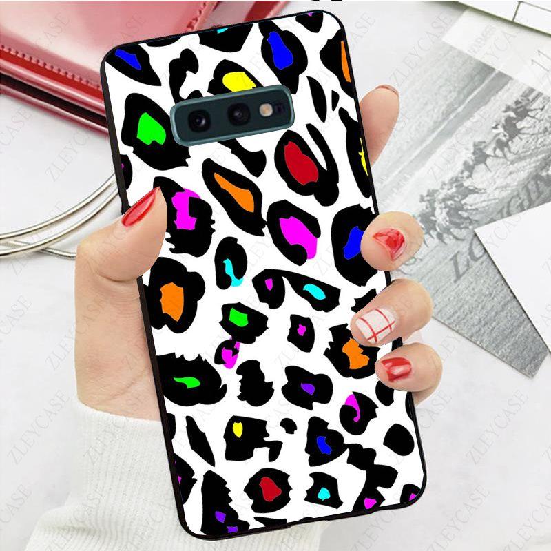 Modedjur leopardtryck telefonfodral för samsung galaxy s10 s20fe s9 s30 s20ultra s21plus note9 note10plus note20 ultra Coque