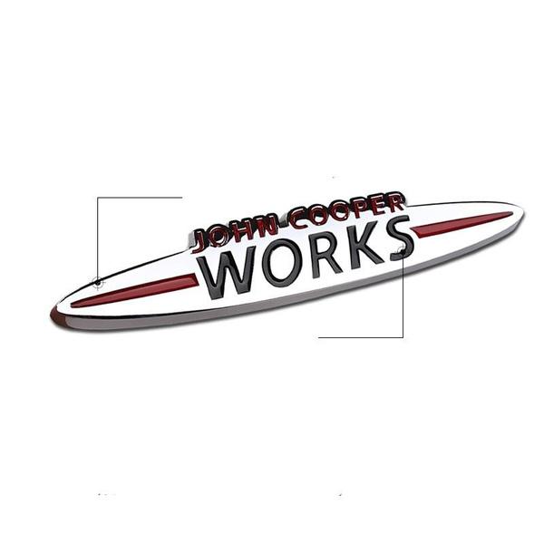 3D JCW Metal Car Logo Badge Stickers for MINI Cooper Head Grill S ONE Clubman Countryman R55 R56 F55 F56 R60 R61 F54 F57 R52 F56