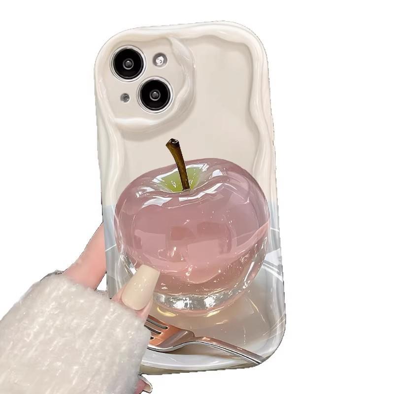 Christmas Eve Crystal Apple Is Suitable for Apple 17pm Mobile Phone Case 16promax/13/15pro Soft Fun 12/11