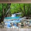 Forest Waterfall 3d Mural Wallpaper Tropical Landscape Murals For Living Room Waterfall Wall Mural Decor