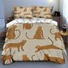 Leopard Silhouettes Design. Bedding Duvet Cover Sets Duvet Covers Pillowcases Gifts (1 * Duvet Cover 2 * Pillowcases, Without Duvet Insert)