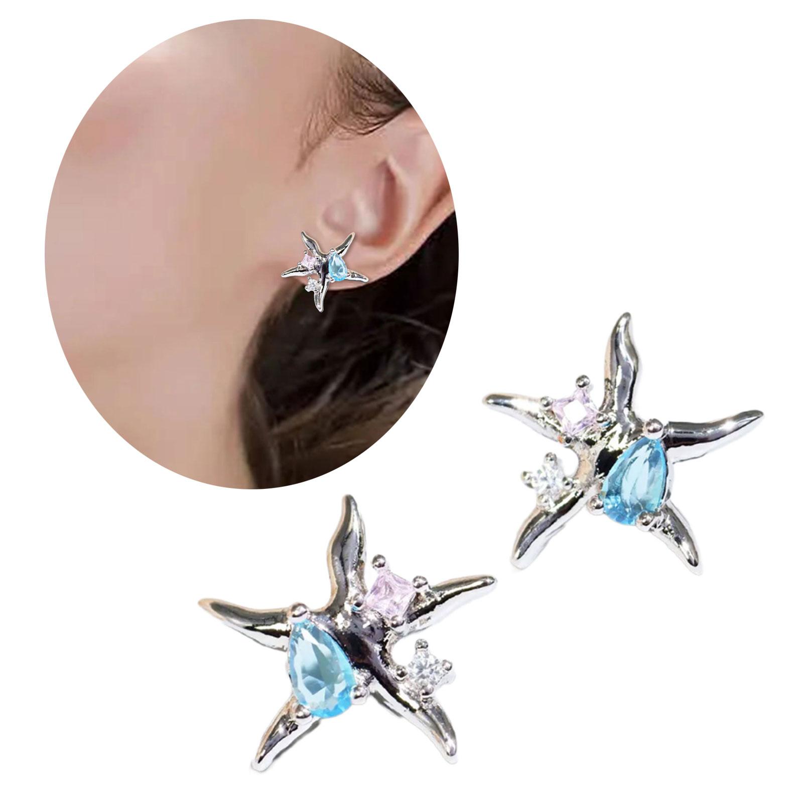 

Элегантные серьги из сплава в виде разноцветных морских звезд для женщин, ювелирные аксессуары, модные серьги для разных случаев золотой