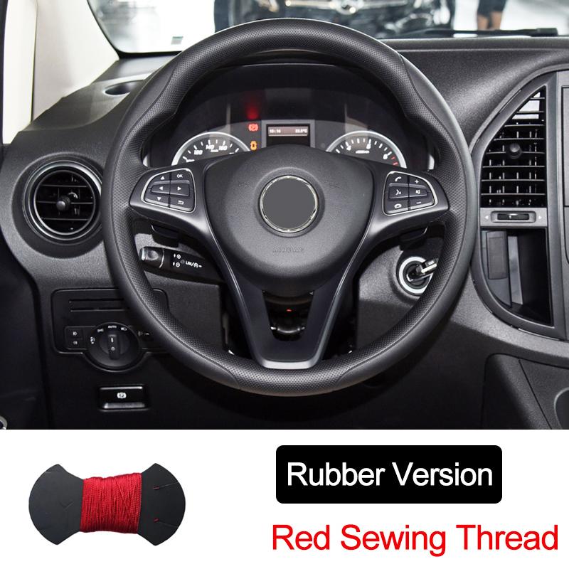 Hand Sewing Car Steering Wheel Wrap for Mercedes-Benz Vito III ( W447 ) 2015 - 2026 Circular Shape Braid On The Steering Wheel