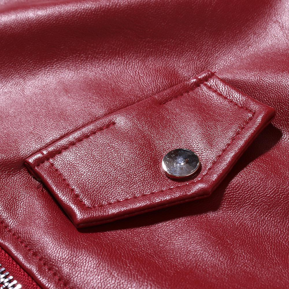Men's 2023 Winter Casual PU Leather Jacket with Zipper Details