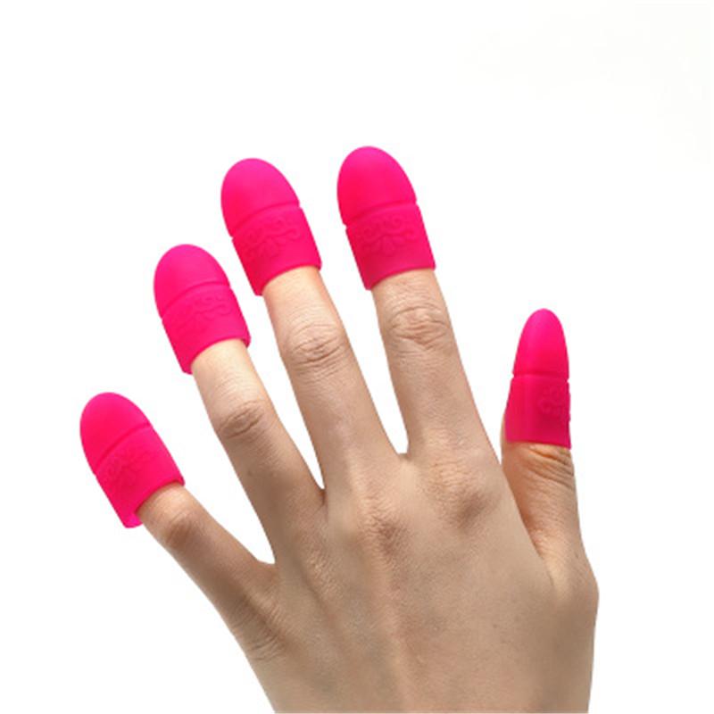 Nail Polish Remover Soak Off UV Gel Nail Art Remover Reusable 5Pcs Silicone Nail Remover Clip