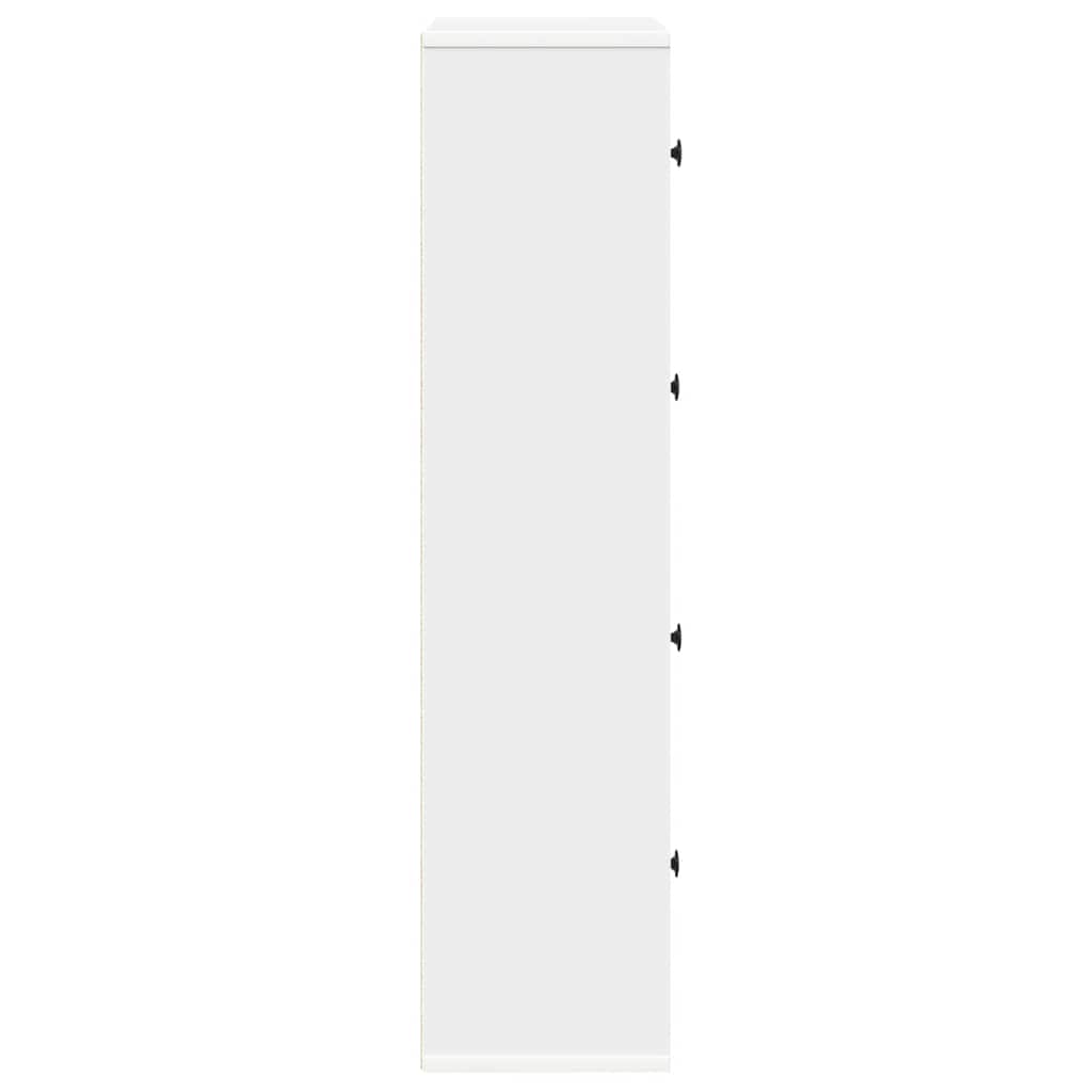 Bookshelf White 60 x 24 x 101.5 cm Engineered Wood