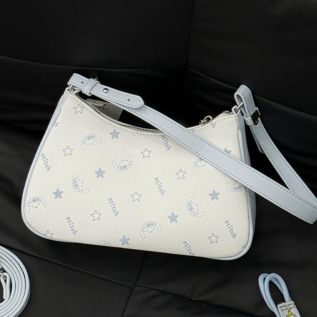 New Disney Stitch PVC Handbag, Crossbody Bag, Shoulder Bag Women's Light Blue BMK-72829L