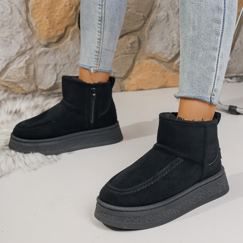 Thick-soled Snow Boots for Women In Winter New Fleece Warm Cotton Boots for Women Thickened Cotton Shoes for Students and Boots for Women