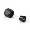 For 4AN-1/4,AN6-3/8,AN10-5/8 Hard Line Aluminum Hardline Tube Nut and Sleeve Fitting Adapter Black