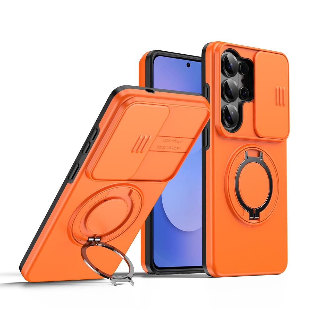 360° drehbare magnetische Ständer-Handyhülle für Samsung Galaxy S26 S25 S24 S23 S22 Ultra Plus Für Magsafe Schiebe-Kamera-Schutzhülle