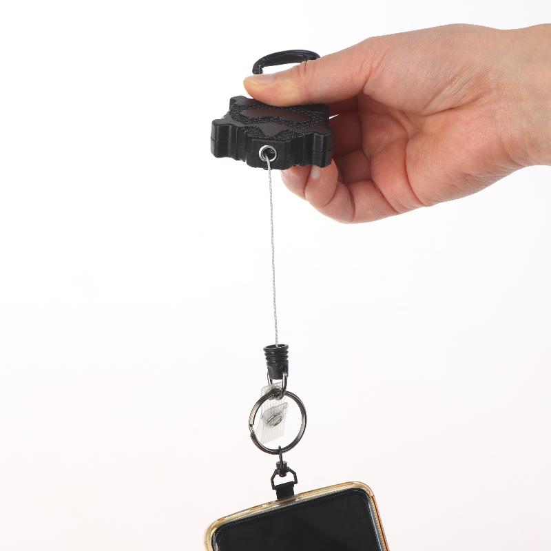 Hiking/Cycling Gear Set: Protective Phone Lanyard Strap with Retractable Holder & Carabiner