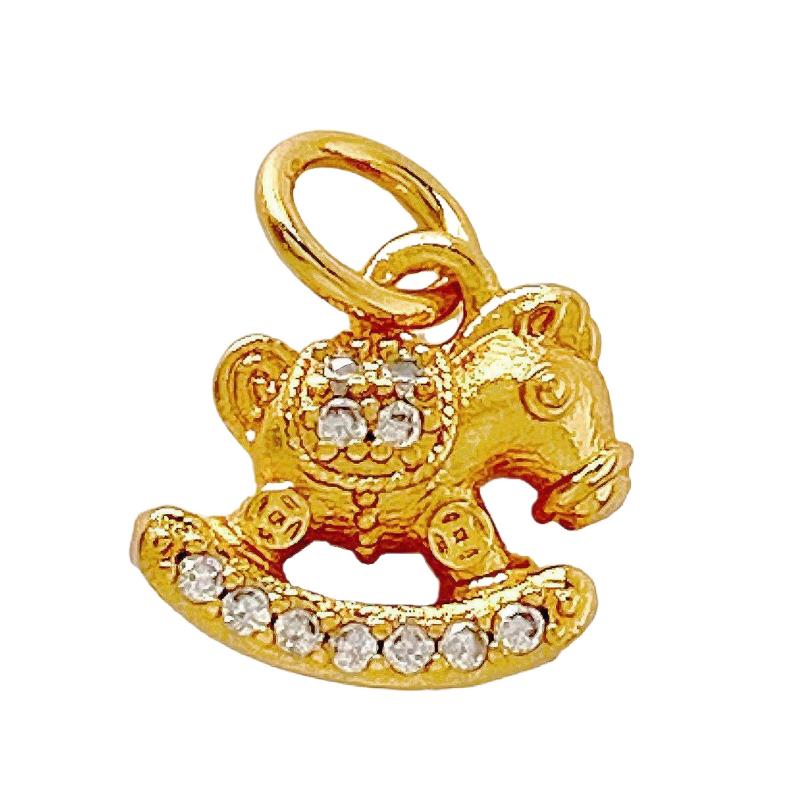 .1Stuks Schattige Gouden Kleur Pony Paard Bedels Hanger Voor Sieraden Maken Ketting Oorbellen Armband Sleutelhanger DIY Accessoires Benodigdheden