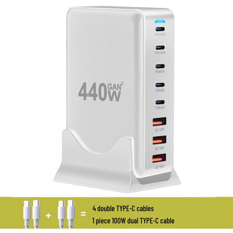 320W Gallium Nitride Multi-Port USB Charger with PD100W Fast Charging