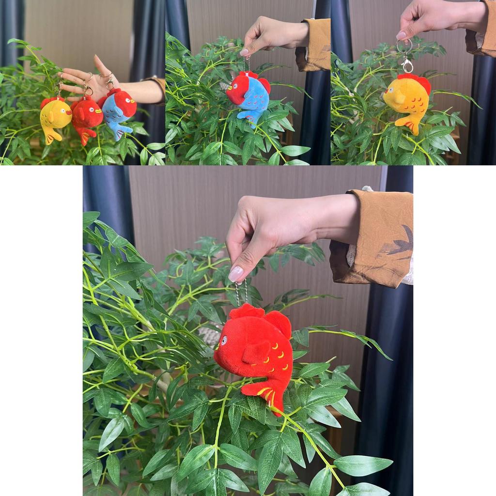 Unique And Charming Wenchang Fish Plush Toy Keychain Adorable Collectible Decoration