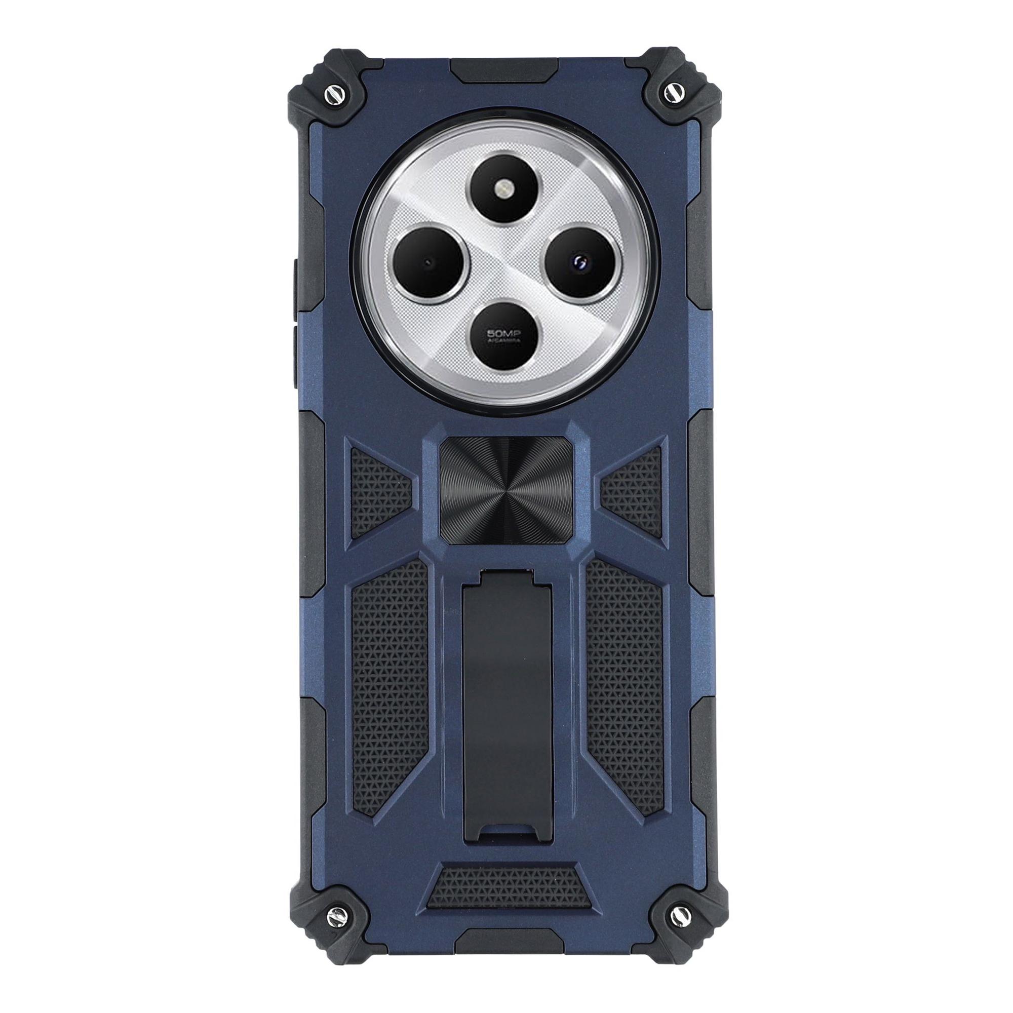 

Phone Case For Xiaomi Redmi 14C 4G/14R 5G/Poco C75 4G Kickstand Drop Protection PC+TPU Back Cover Blue