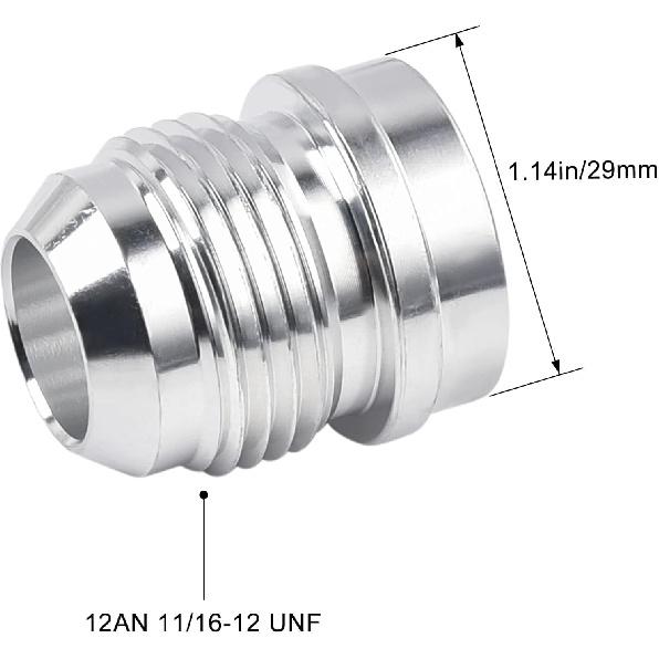 An12, 12 An 12an Male Billet 6061t6 Aluminum Weld On Fitting Bung (4pcs) (12An)