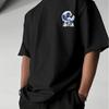 Sommer Neuer Trend Herren Lockeres T-Shirt Tokyo Wellenmuster Hergestellt aus Reiner Baumwolle Weiche Textur Geeignet für Tägliche Freizeit-Sportbekleidung