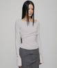 Peulleeoeob Layered Bustier Long Sleeve (Fl-105_Cloud White)
