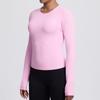Women's Breathable Yoga and Running Top - Casual, Skin-friendly, Long Sleeve, Waist-cinching.