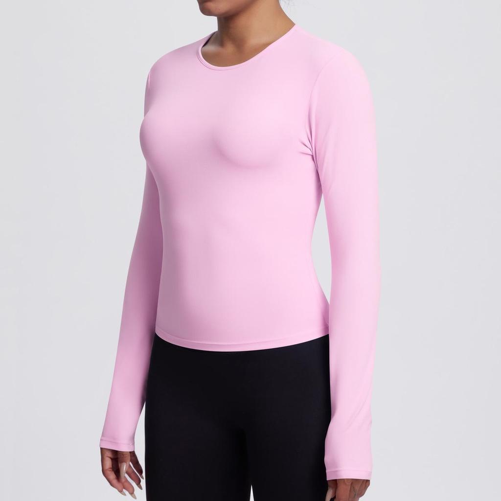 Women's Breathable Yoga and Running Top - Casual, Skin-friendly, Long Sleeve, Waist-cinching.