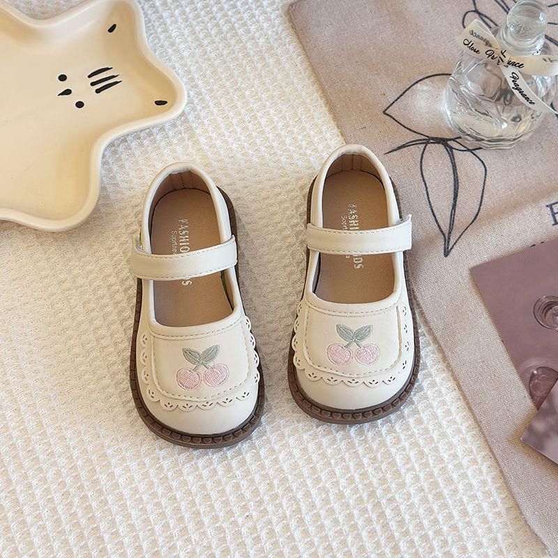 

2025 Girls Leather Princess Shoes: Spring/Autumn Soft Sole Toddler Shoes 18.0cm Size 29