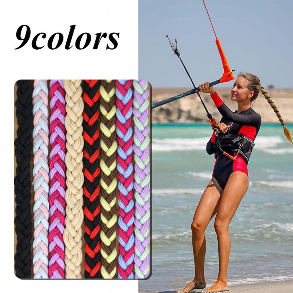 Elastic Braided Hair Tie for Sport Spiral Ponytail Holder for Long Hair Popular Nylon Hair Elastic for Gym Swim Dive