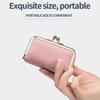 Exquisite Leather Jewelry Storage Bag Solid Color Jewelry Storage Box Cosmetic Bag  Woman Girls