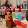 6 Stück Weihnachtsdekorationsartikel für Zuhause Mini-Weihnachtsmannmützen für Flaschenaufsatzdeko Einzigartige Weihnachtsdeko Weihnachtsschmuck Weihnachtsbaumschmuck
