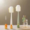 Multi purpose five in one cup cleaning tool with long handle and 360 degree rotation for baby bottle cleaning brush