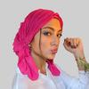 1pc Women's Hair Cap for Autumn/Winter,Breathable Pleated Fiber solid color Versatile hat,Suitable For Headscarf/Bath/Sleep Caps