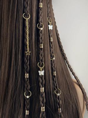 [zacclucc] Ribbon Hair Accessory, Dance Hair Accessory, Kids, Hip Hop, Children, Hair Beads, Hair Ring, Wedding