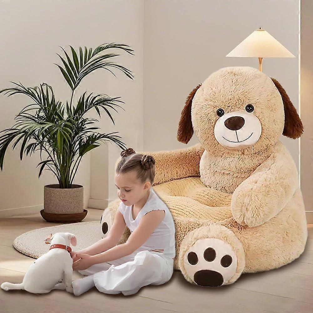 SXBCyan Bean Bag Chair for Kids Children Sofa Small Cartoon Couch Child Cute Chair Pouf Ottoman Princess Seat Futon Bear Armchair Kids