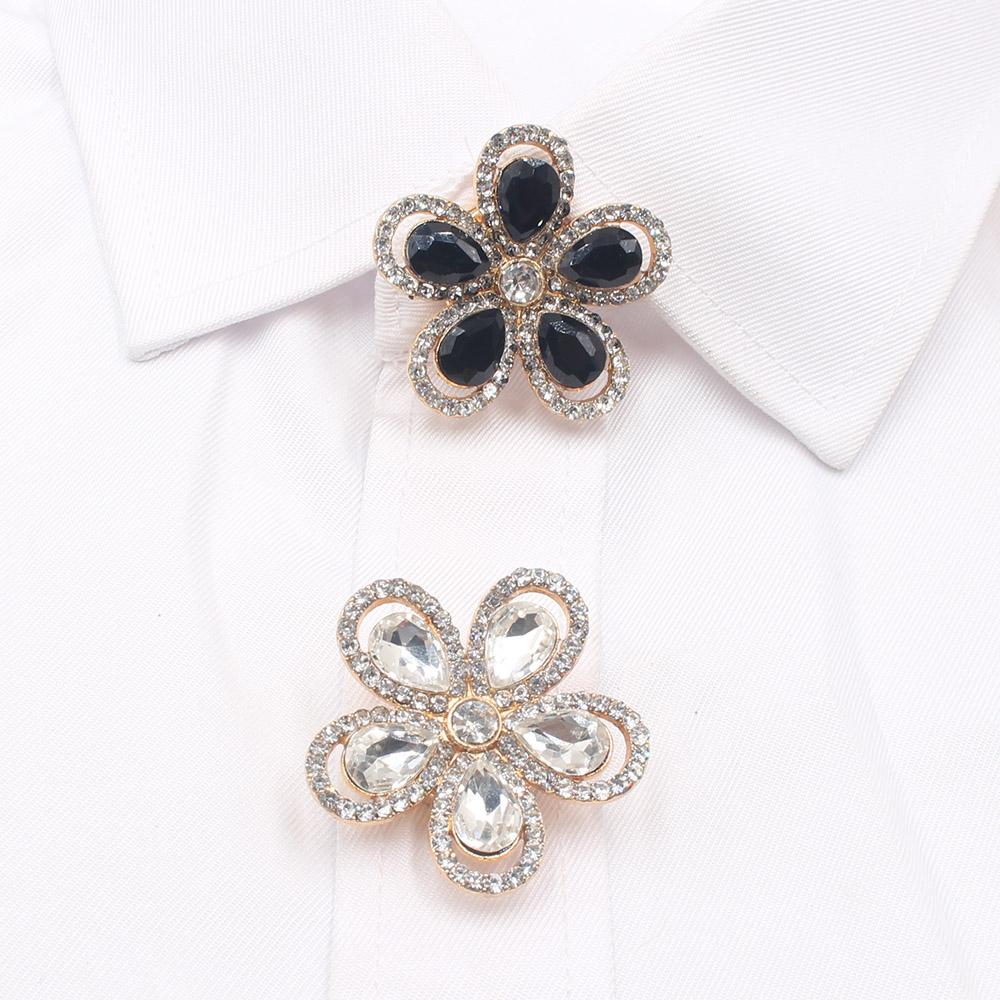 Sparkling 1 piece 35MM Flower Water Droplet Glass French Shirt Cufflink Set DIY Simple Cufflinks Wedding Clothing Accessories