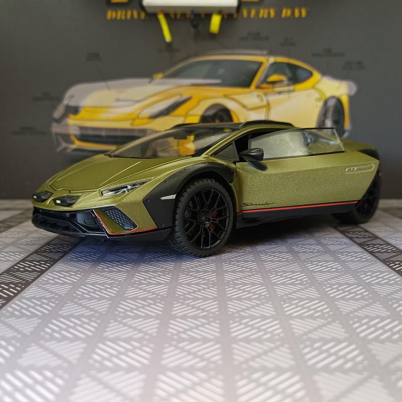 Black Mamba H2603 Lamborghini Alloy Car Model: Pull-back with Sound, Light, and Suspension for Kids