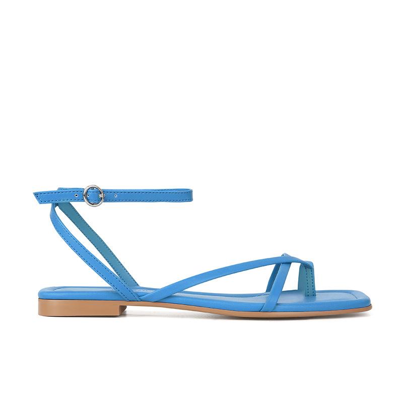 Grape mom studiolee fairy simple square head cross word with flat toe sandals women's summer