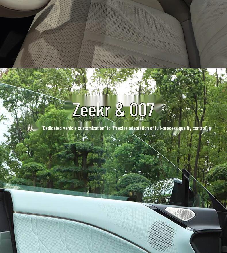 Zeekr 007 Carbon Fiber Door Kick Mats - Interior Protection Stickers