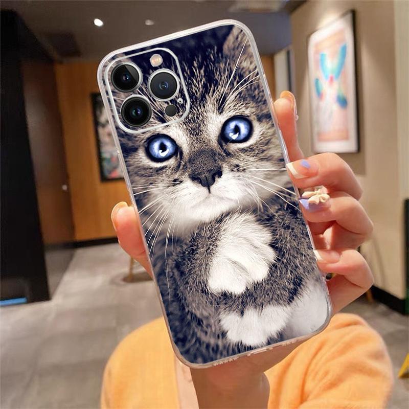 Phone Case For iphone 17ProMax Air 16 15 14 13 Pro Max 15 16 Pro 15Plus Cartoon black cat