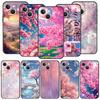 Korean Flower Phone Case Cover for iPhone 17 16 15 14 13 12 11 Pro Max 17 Air Plus Shockproof Soft TPU Shell Fundas Capas Coque