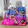 1pc. Mickey & Minnie Mouse Floral Patterned Blanket - Perfect for Home, Office, Outdoor Use, Gift Idea, Suitable for All Seasonsz0417242
