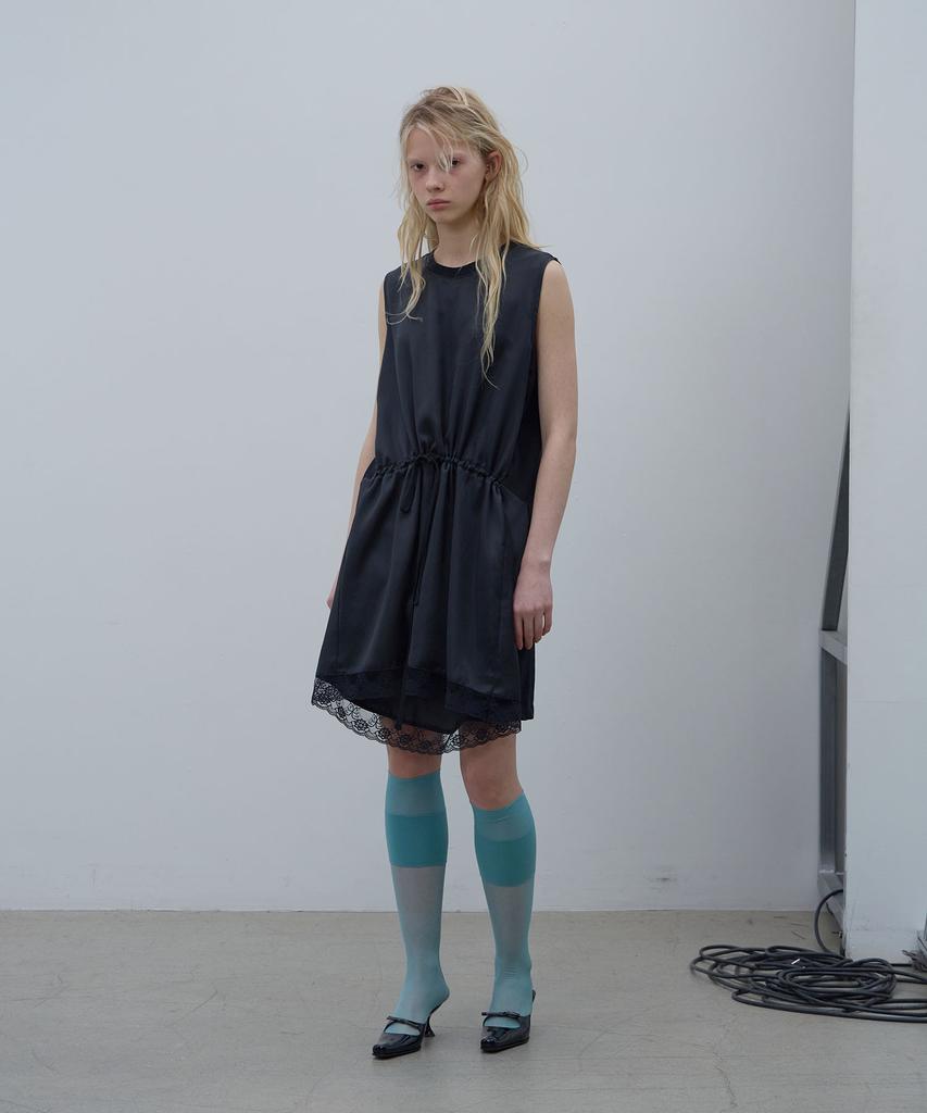Lcdc Tm Drawstring Gathered Dress (Black)