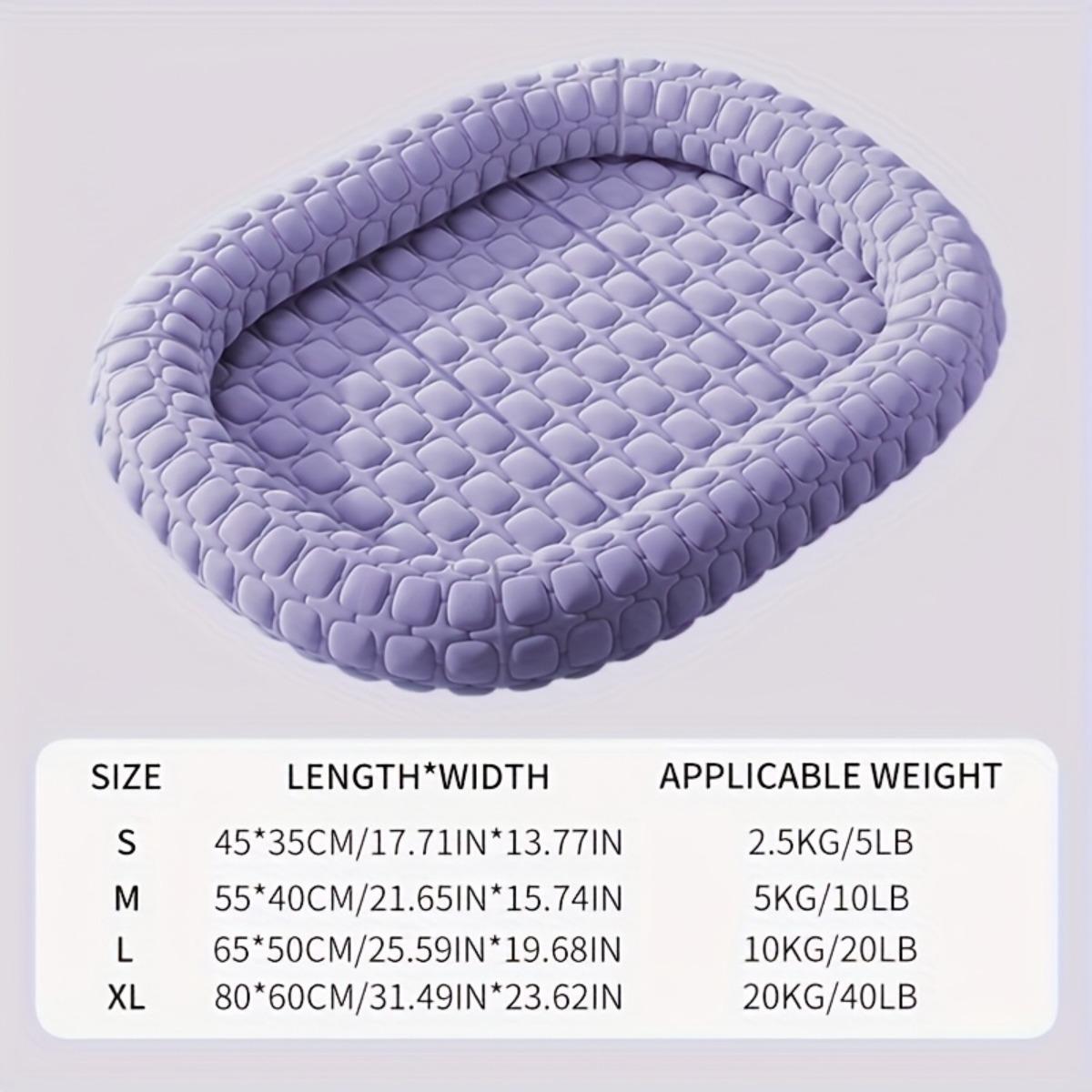 

Cooling Latex & Ice Dog Bed for Small/Medium Dogs Breathable Double-Sided Embossed Summer Mat All-Season Pet Bed S