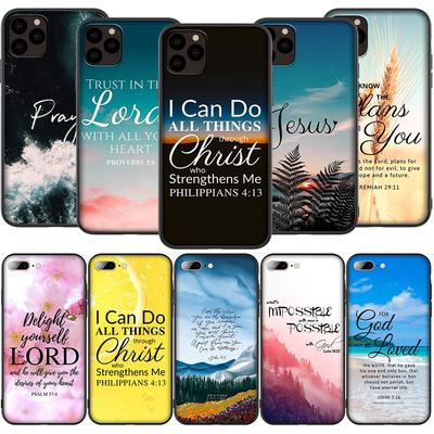 K28 Bible Jesus Christian Silicone Soft Case for iPhone 13 12 Mini 11 Pro XS Max XR X 8 7 6 6S Plus 5 5S SE 2020