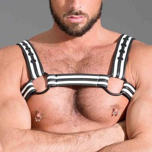 Harnais en néoprène Noir-Blanc - 665 - Harnais Homme