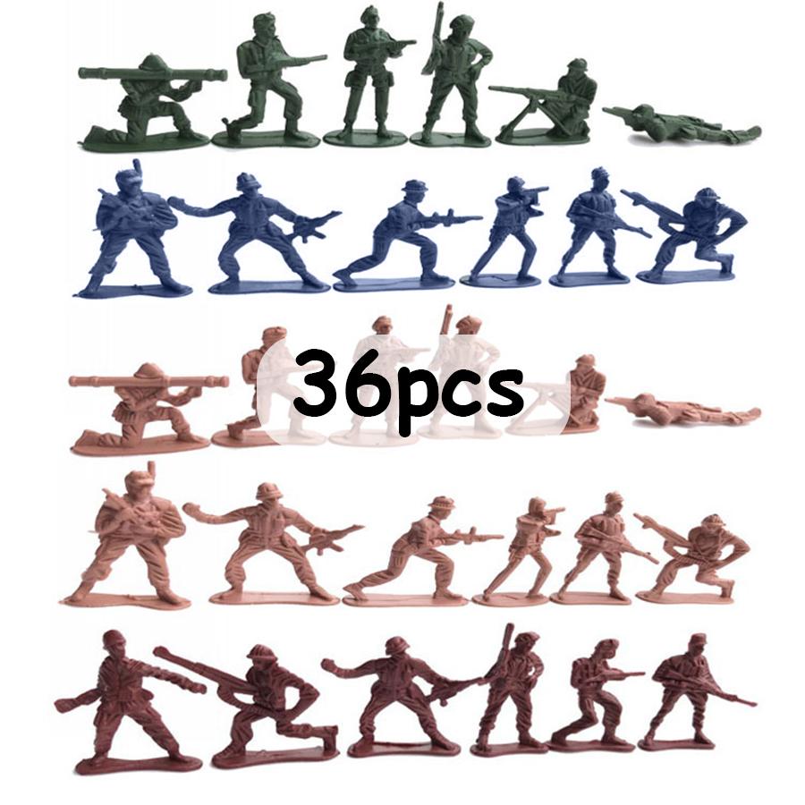 36pcs 5cm Mini Soldier Model Military Sand Table Decoration War Simulation Accessories Army Themed Party Decor